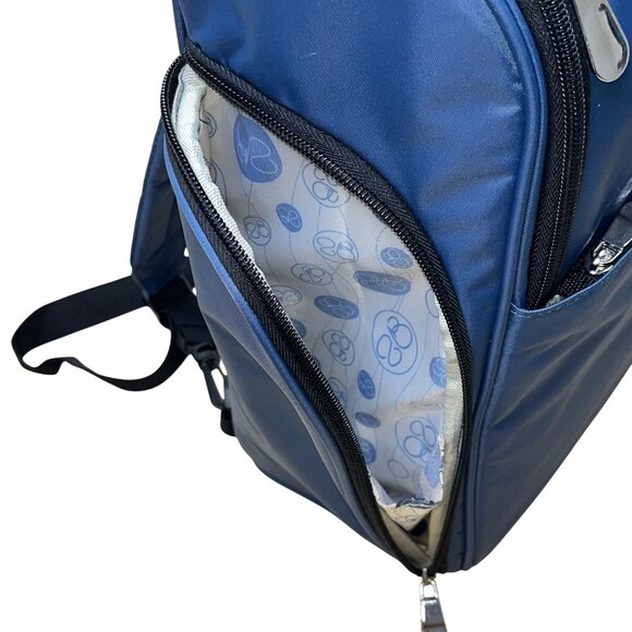 Samantha Brown Unisex Navy Nylon With RFID Protected Pocket Travel Backpack Sz L - Picture 8 of 15